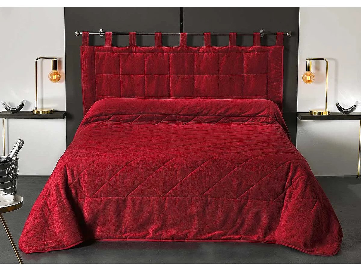 Jeté de lit aspect velours