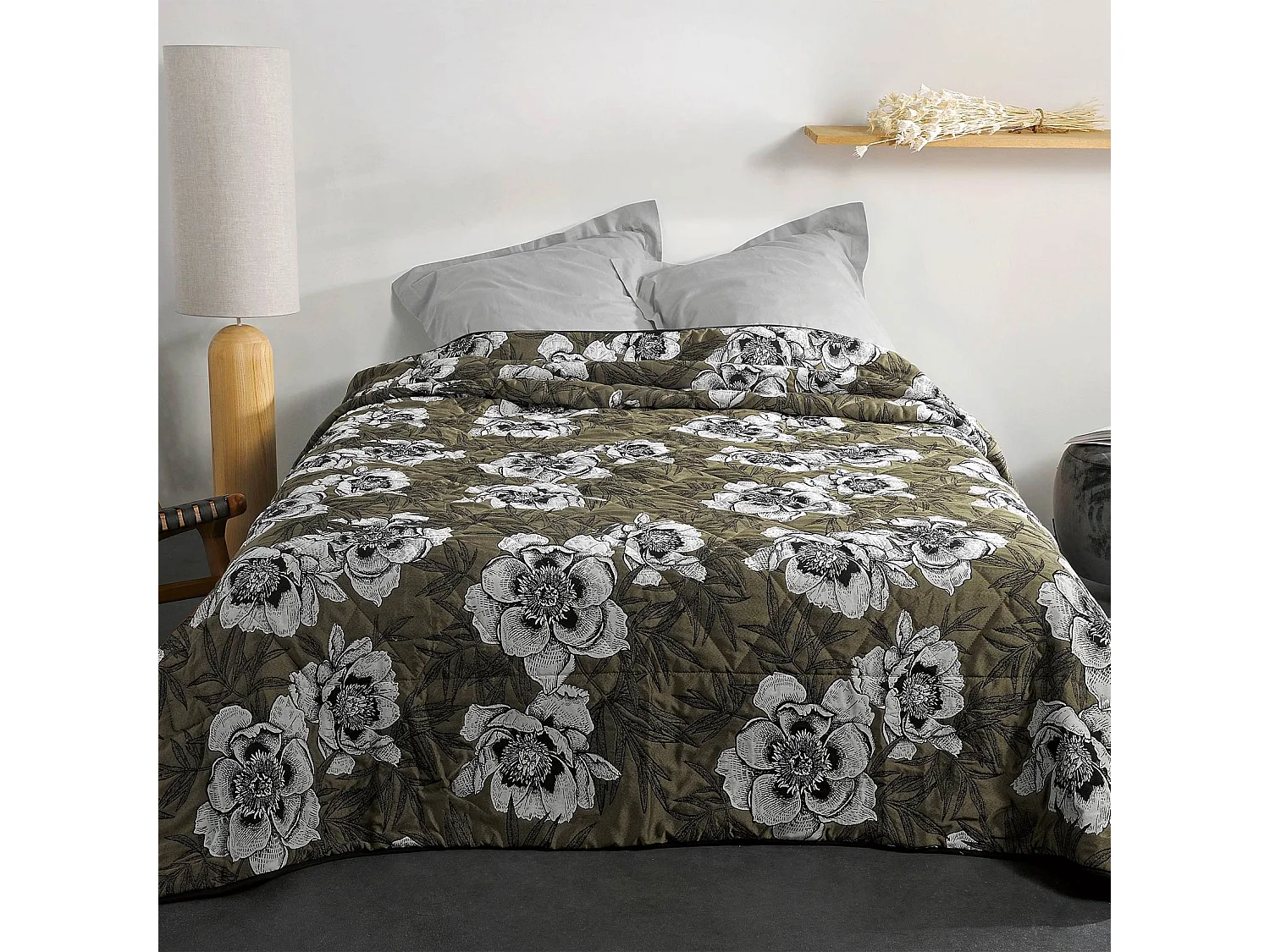 Cubrecama con estampado floral 240 x 260 cm