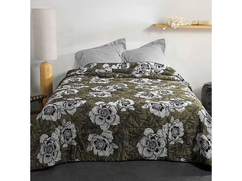 Cubrecama con estampado floral 240 x 260 cm