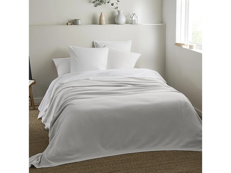 Couverture naturelle en 100% coton recyclé