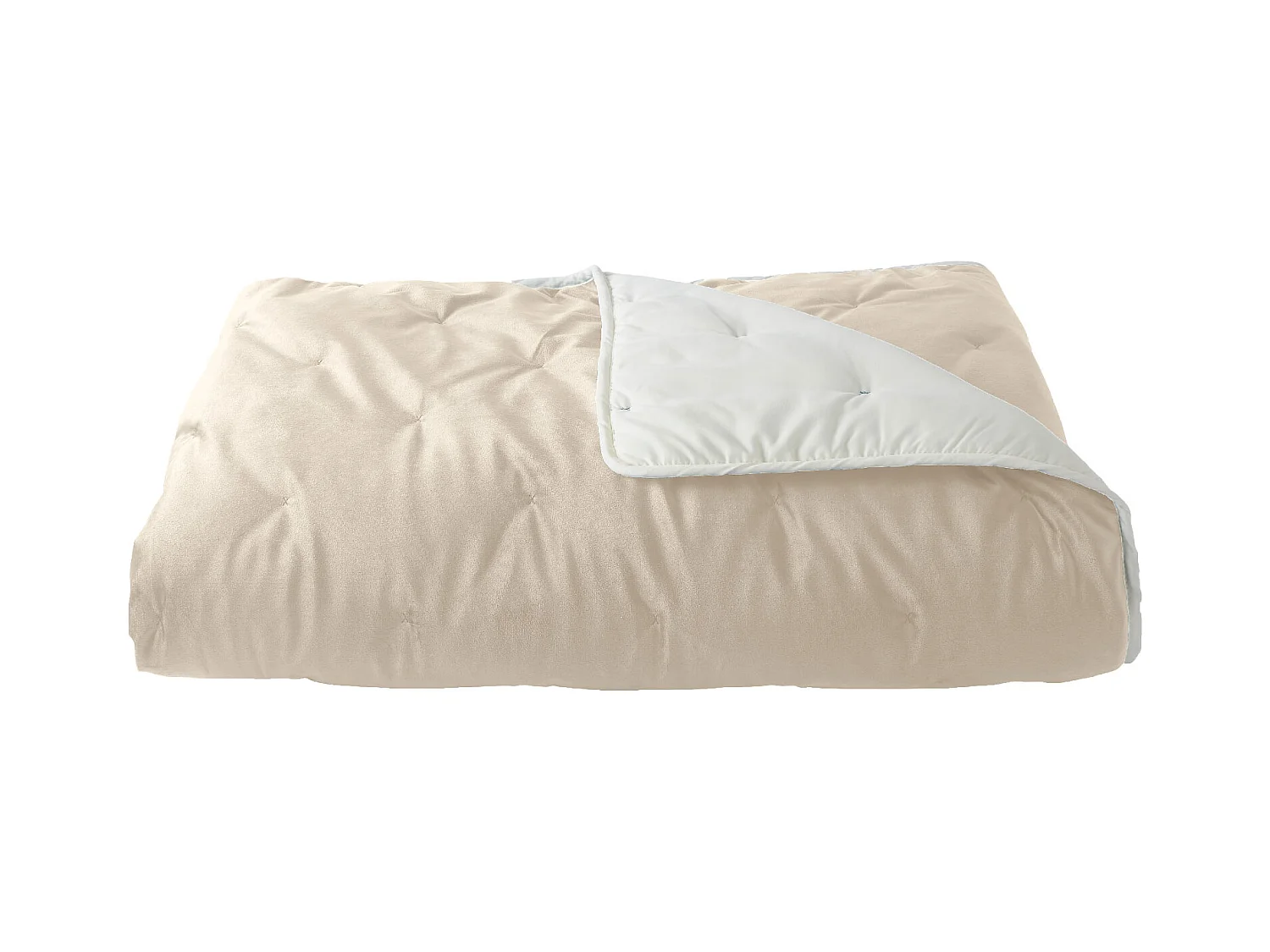 Jeté de lit réversible en velours et microfibre