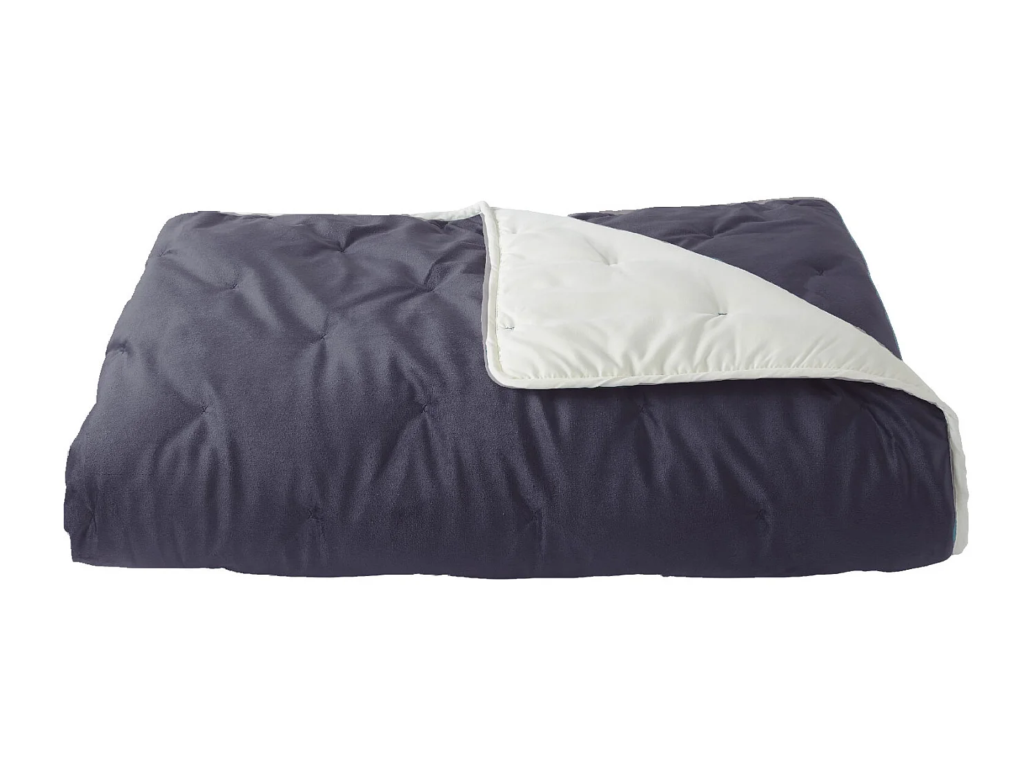 Jeté de lit réversible en velours et microfibre