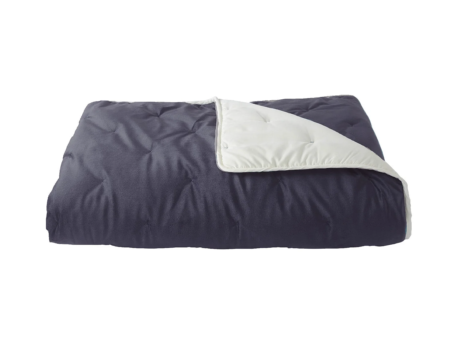Jeté de lit réversible en velours et microfibre