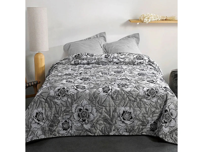 Cubrecama con estampado floral 240 x 260 cm