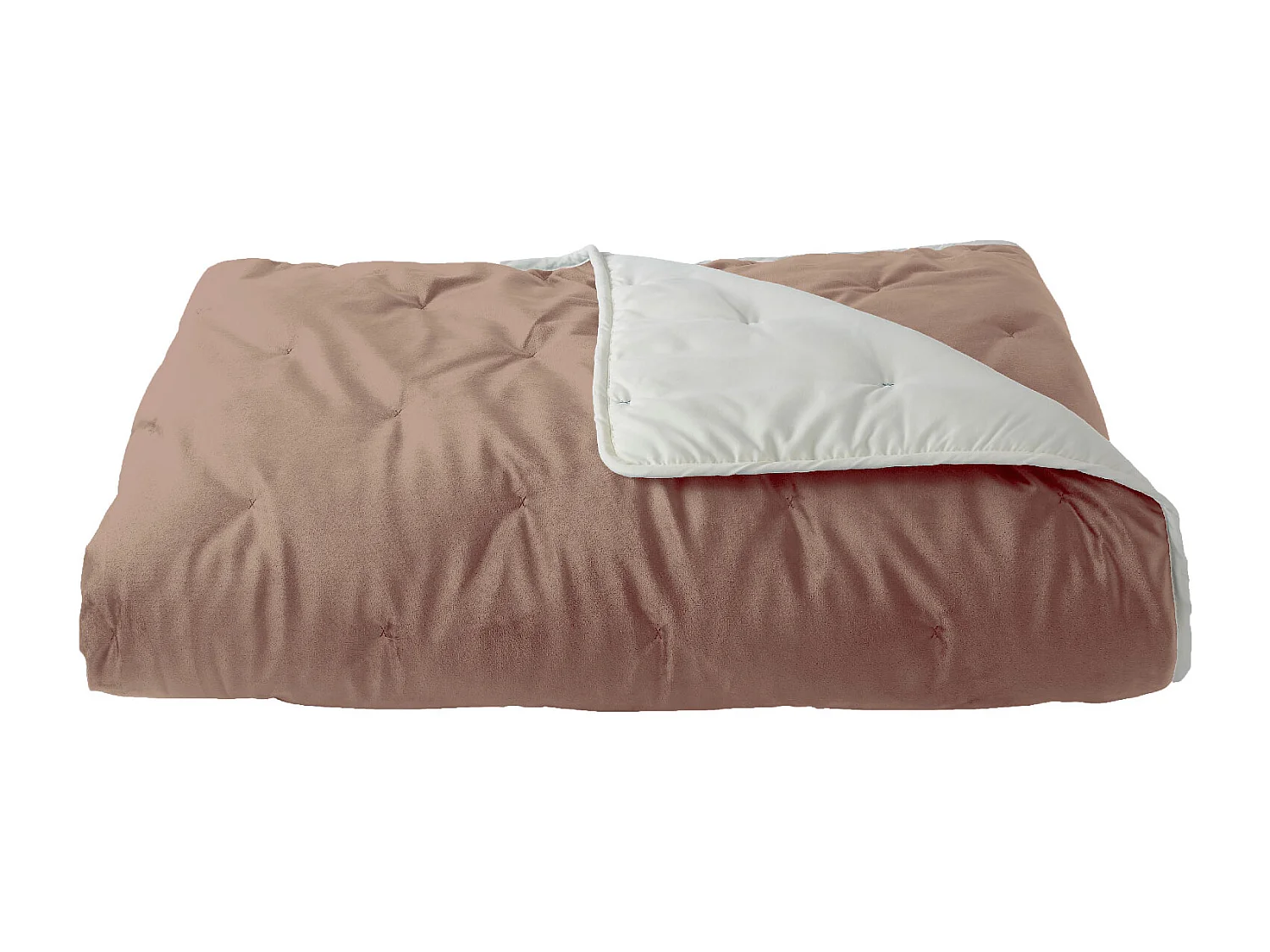 Jeté de lit réversible en velours et microfibre