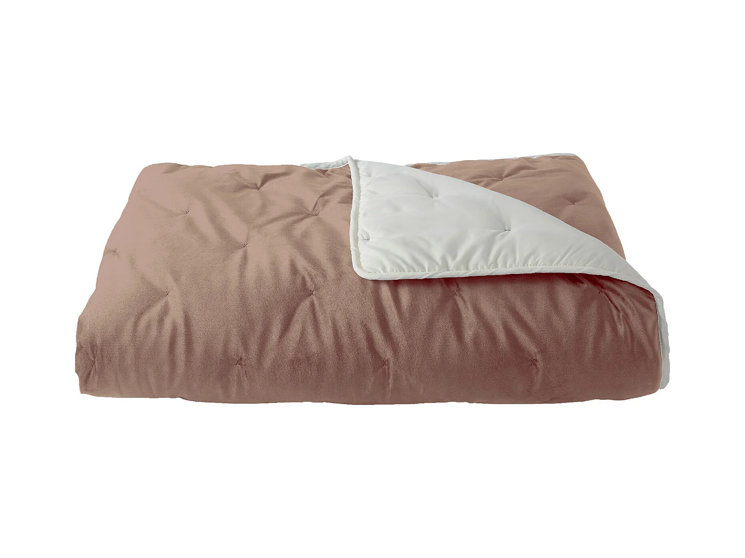 Jeté de lit réversible en velours et microfibre