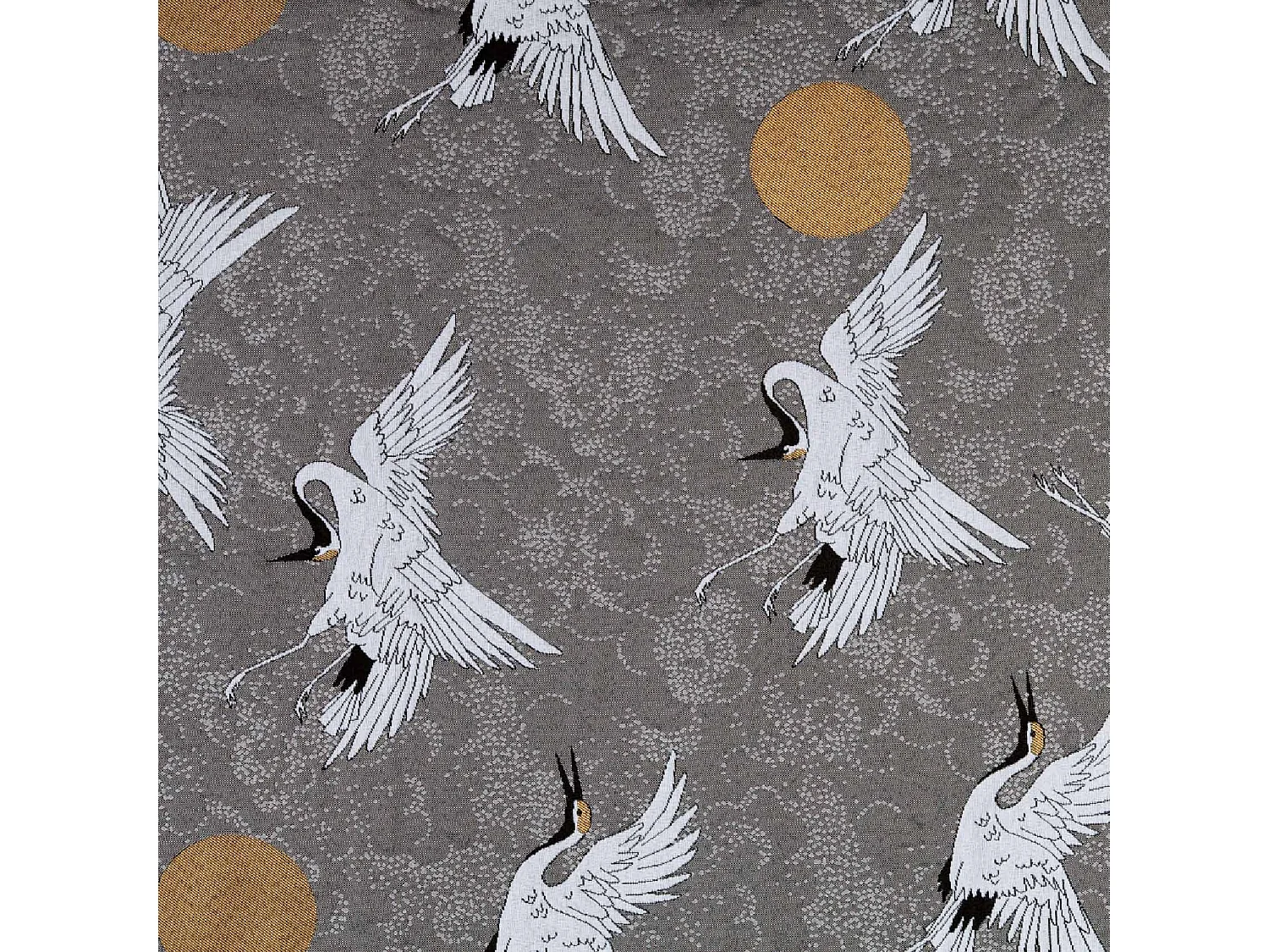 Jeté de lit imprimé de grues japonaises