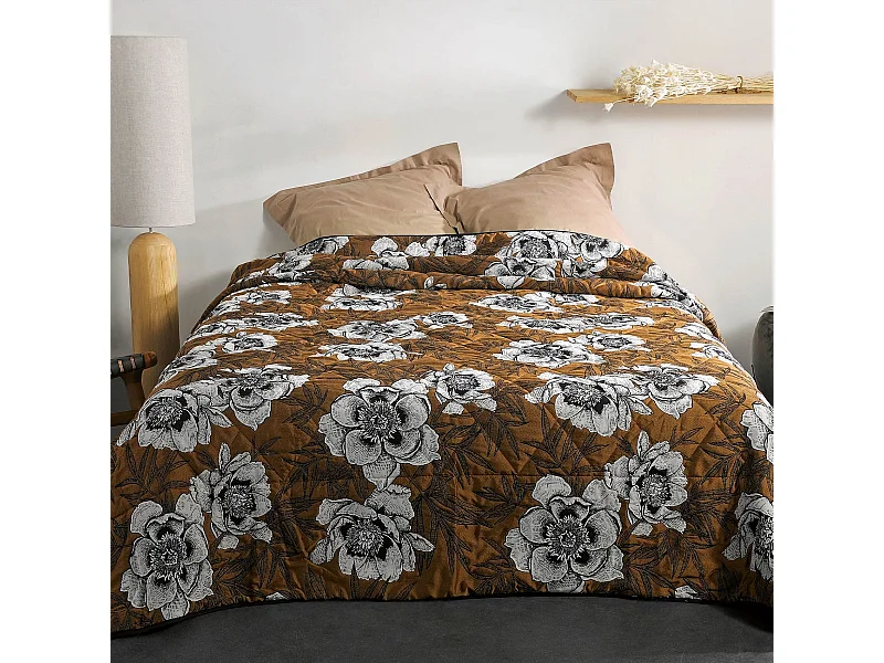 Cubrecama con estampado floral 240 x 260 cm