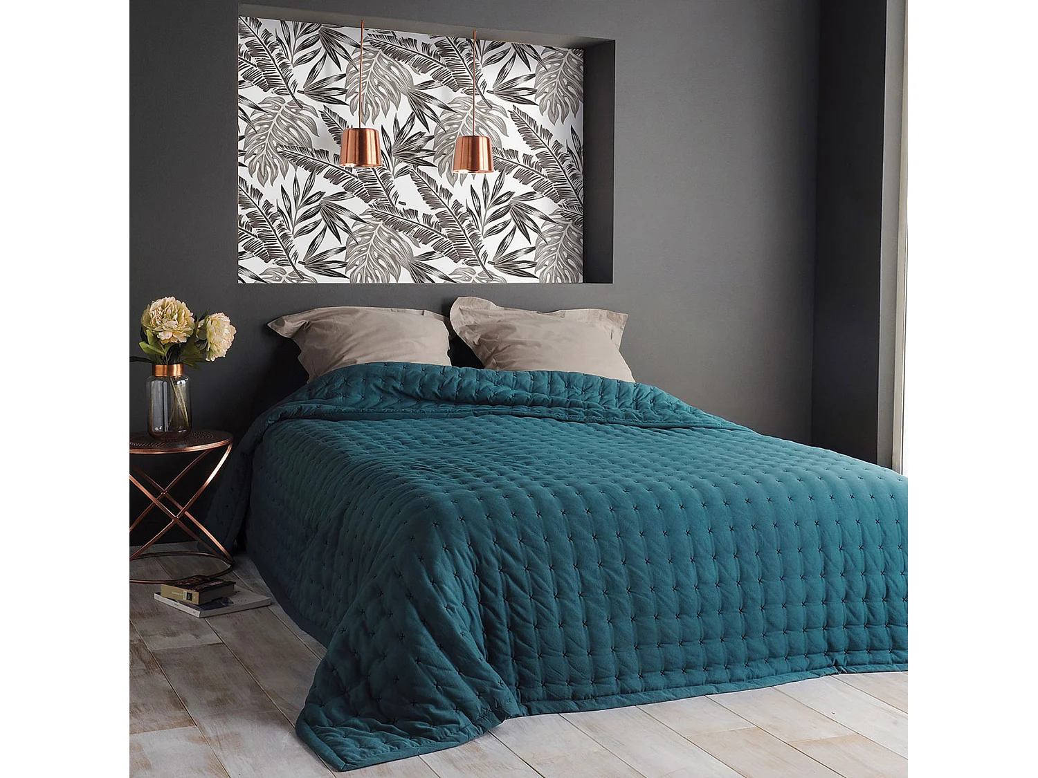 Jeté de lit matelassé et uni