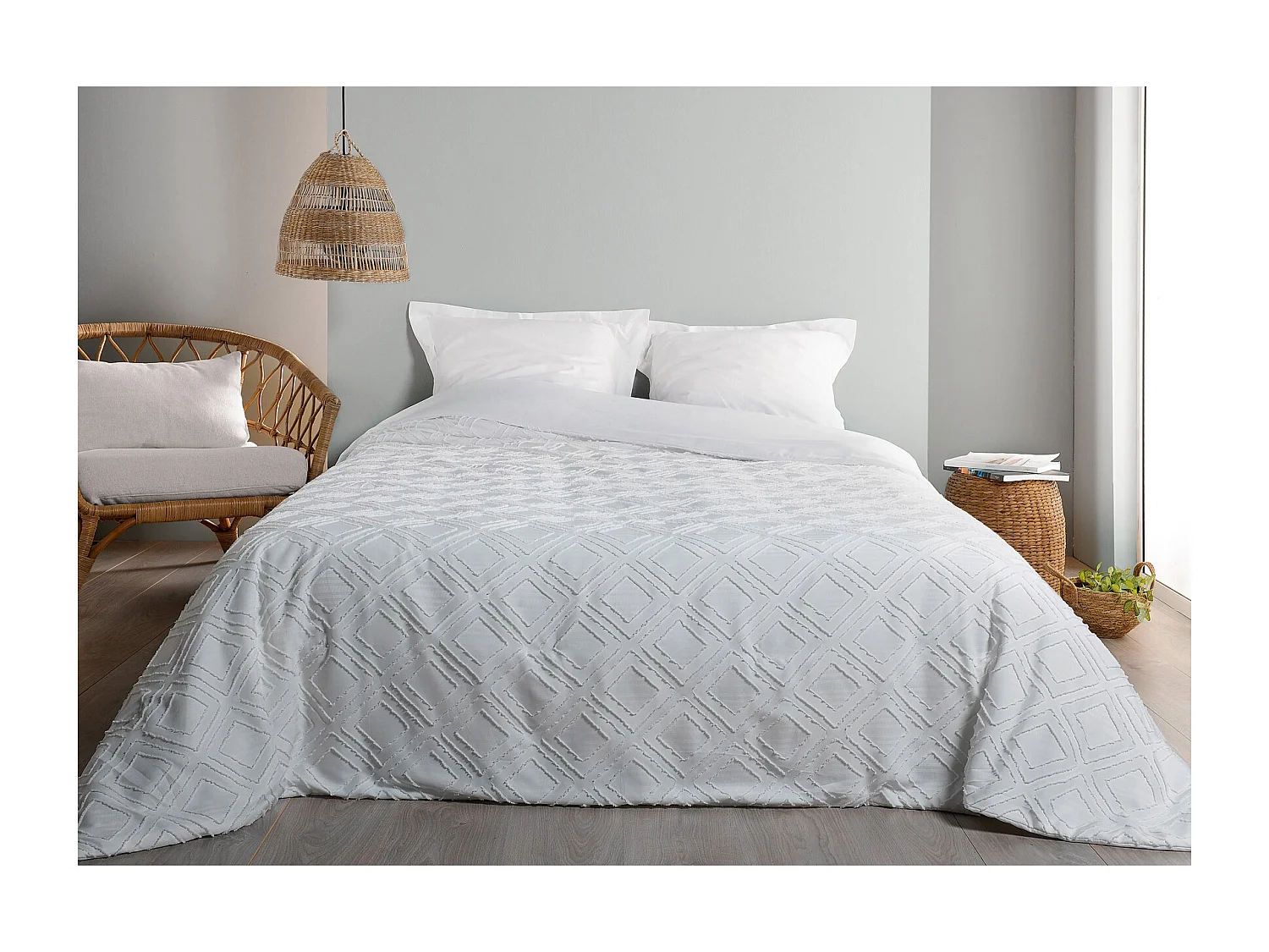 Cobertor de cama con rombos 230 x 250 cm