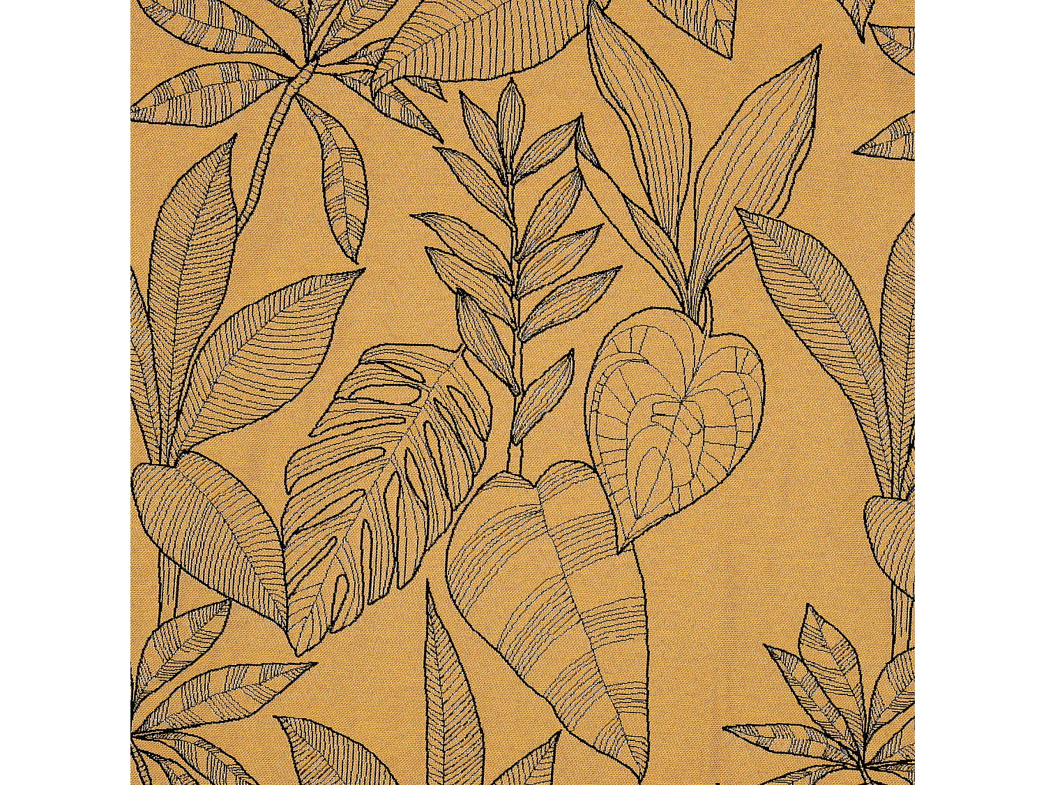 Jeté de lit aux feuilles stylisées