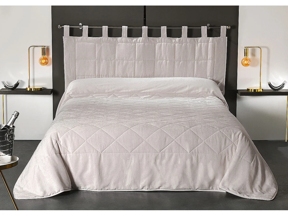 Jeté de lit aspect velours