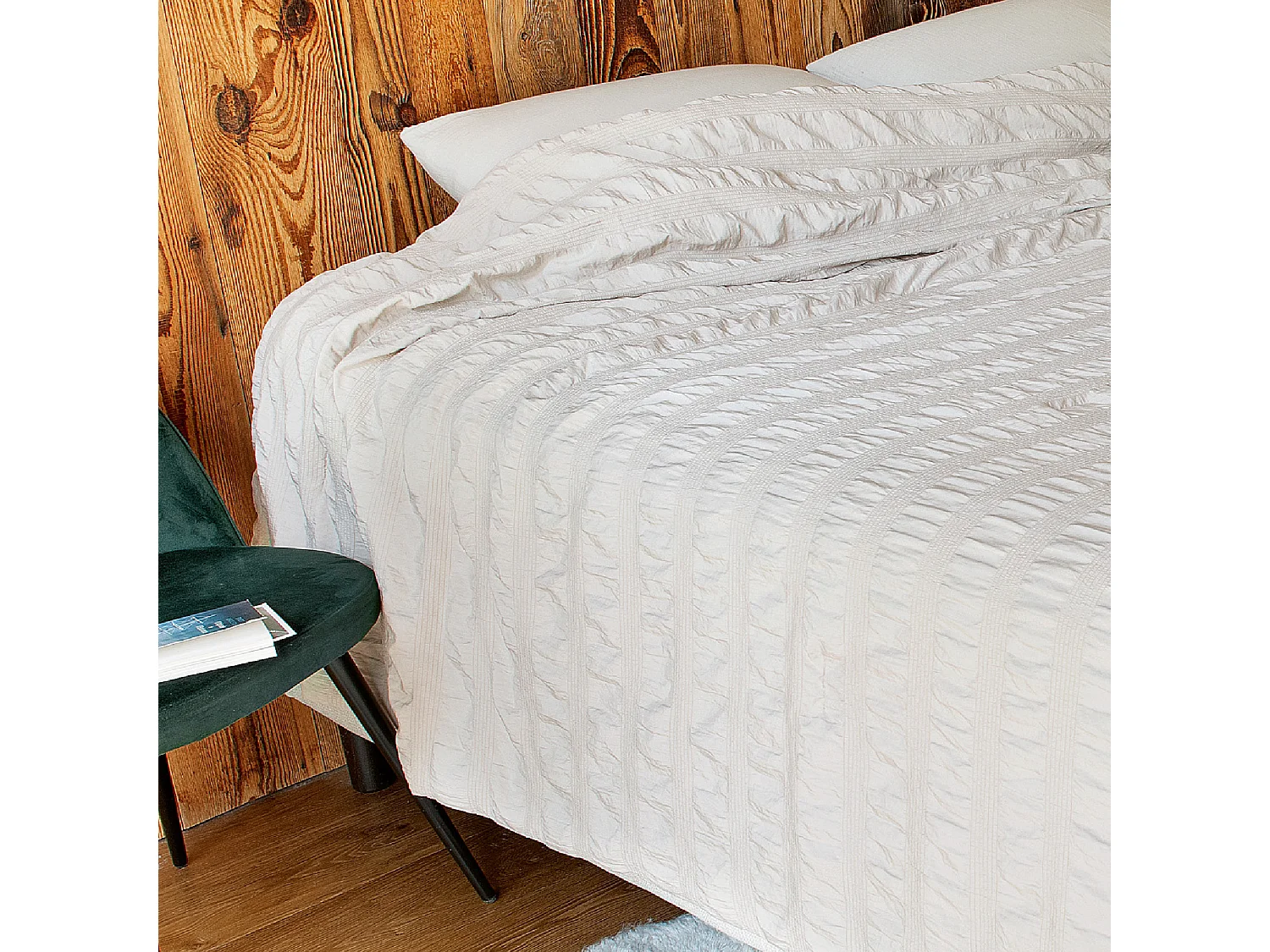 Colcha Efecto Seersucker 240 x 250 cm