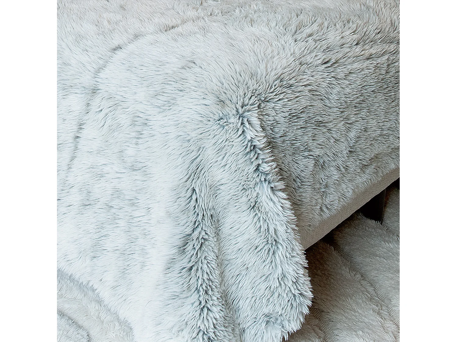 Manta de Cama Imitación de Piel de Pelo Suave 240 x 250 cm