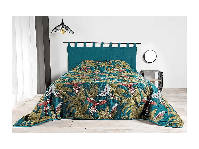 Jeté de lit à jacquard exotique