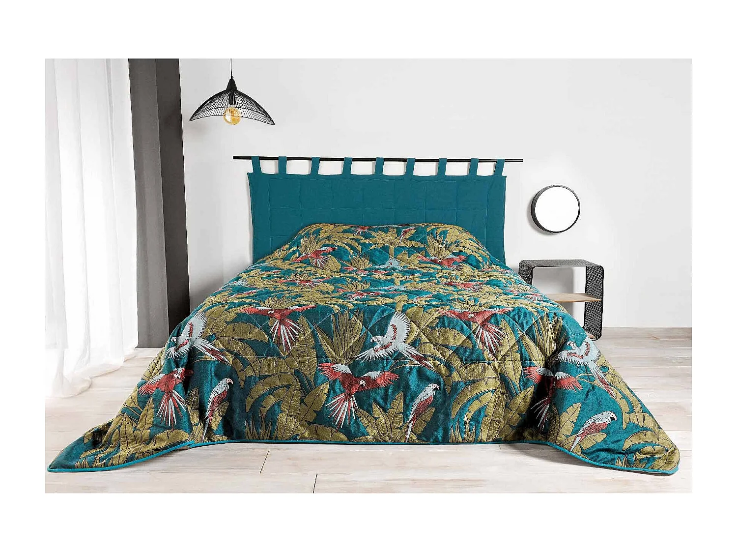 Jeté de lit à jacquard exotique