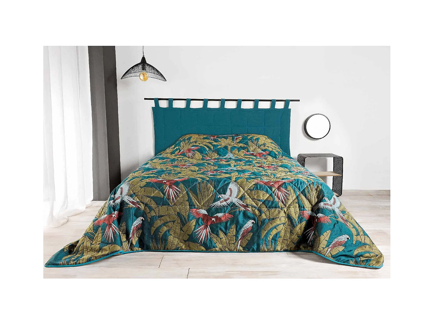 Jeté de lit à jacquard exotique