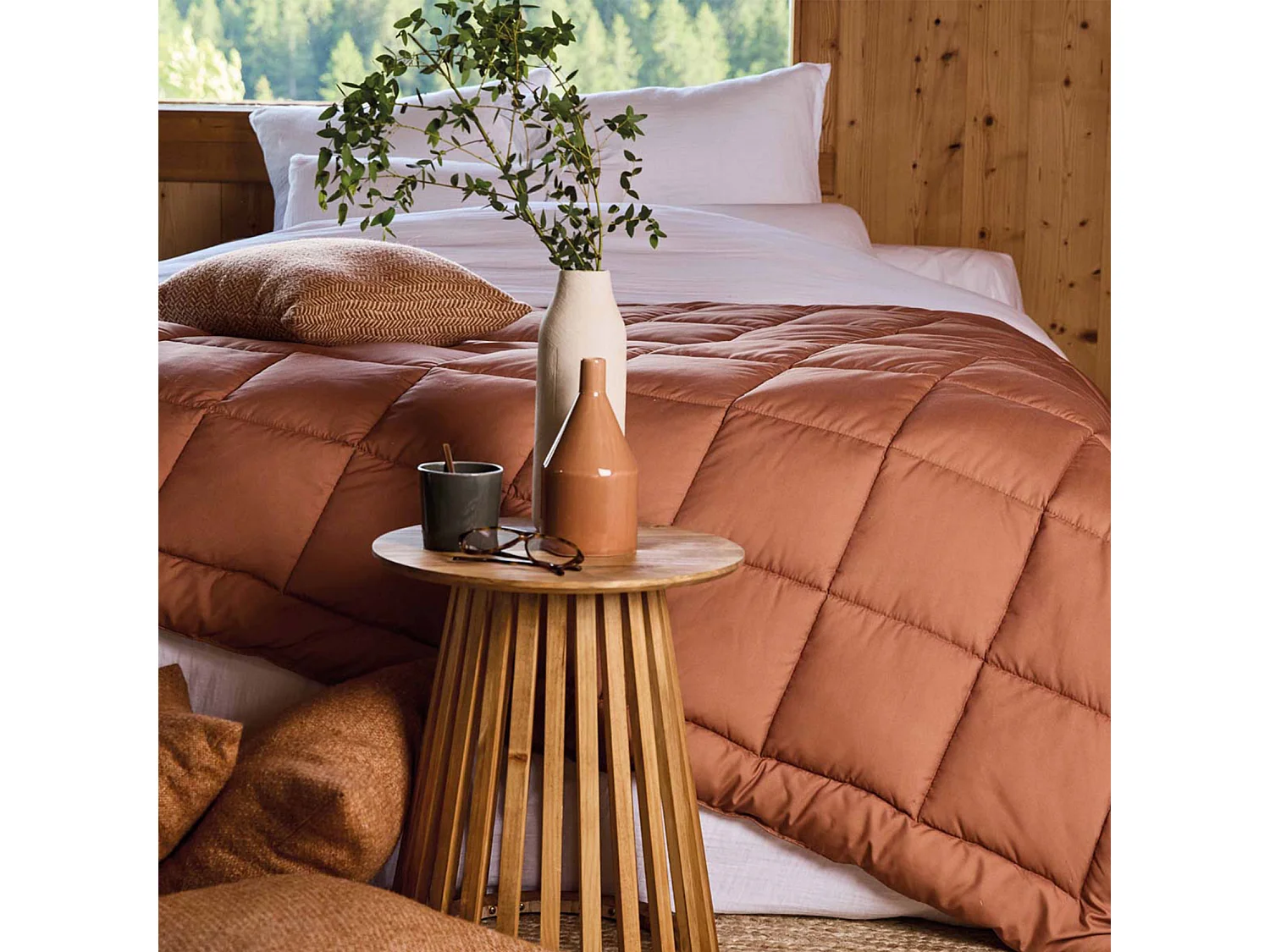 Colcha acolchada piel de melocotón Oekotex 240 x 260 cm