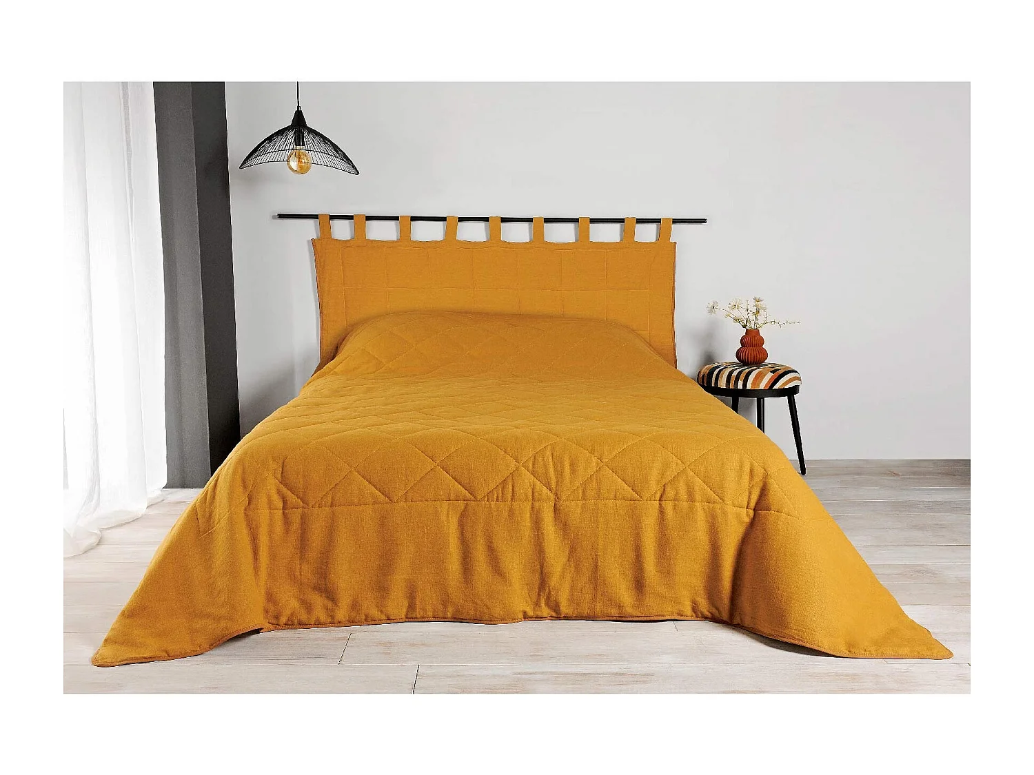 Jeté de lit en 100% lin