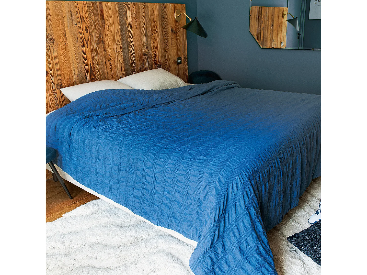 Colcha Efecto Seersucker 240 x 250 cm