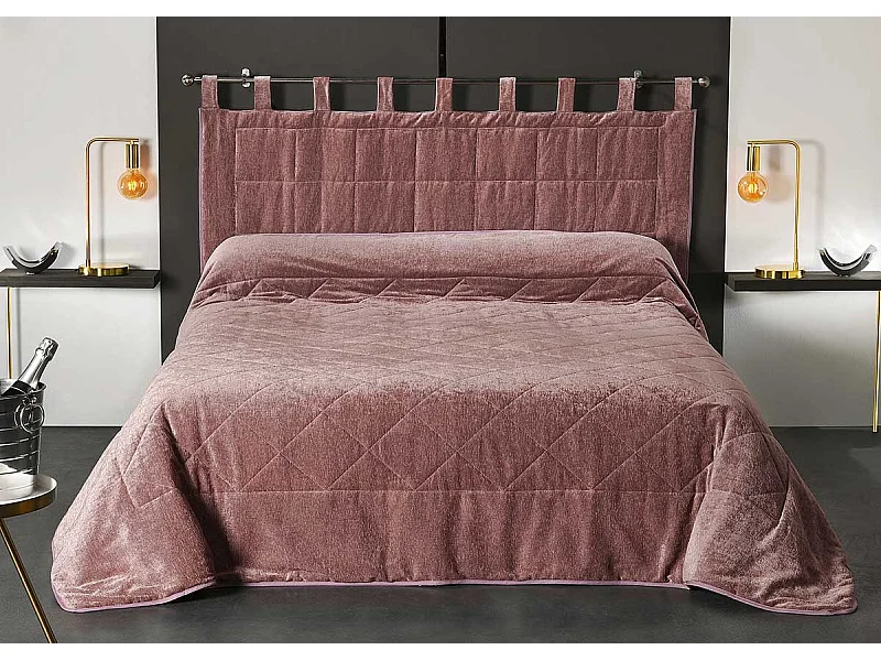 Jeté de lit aspect velours