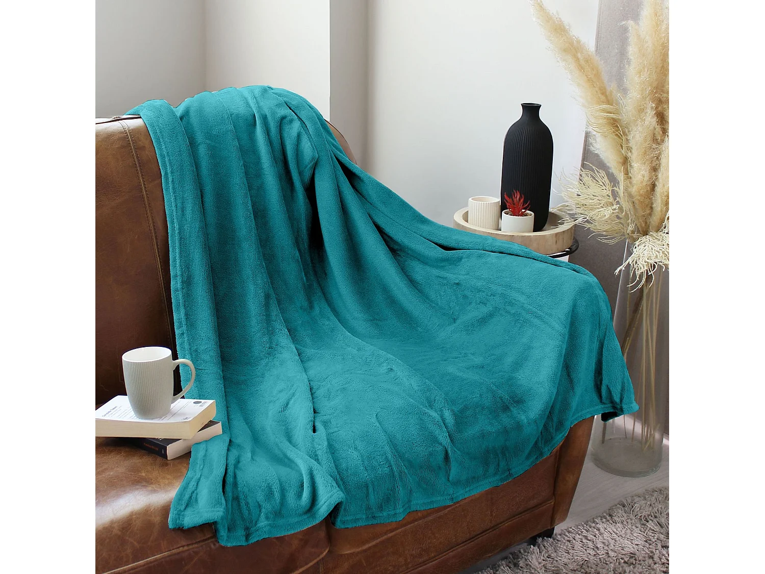 Einfarbige Fleece-Decke 125 x 150 cm