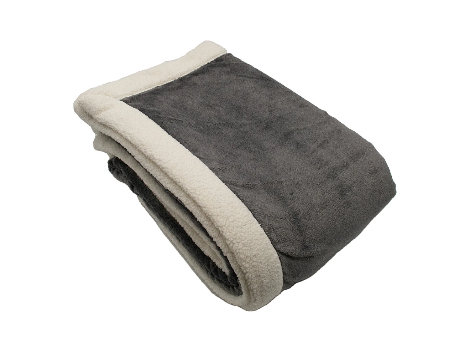 Plaid en microvelours doublé sherpa
