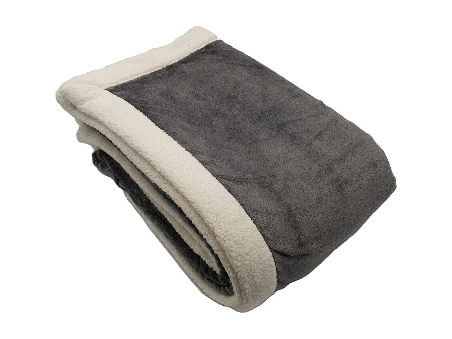 Plaid en microvelours doublé sherpa