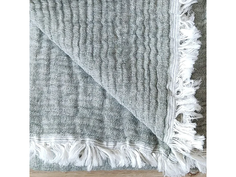 Plaid en gaze hivernale