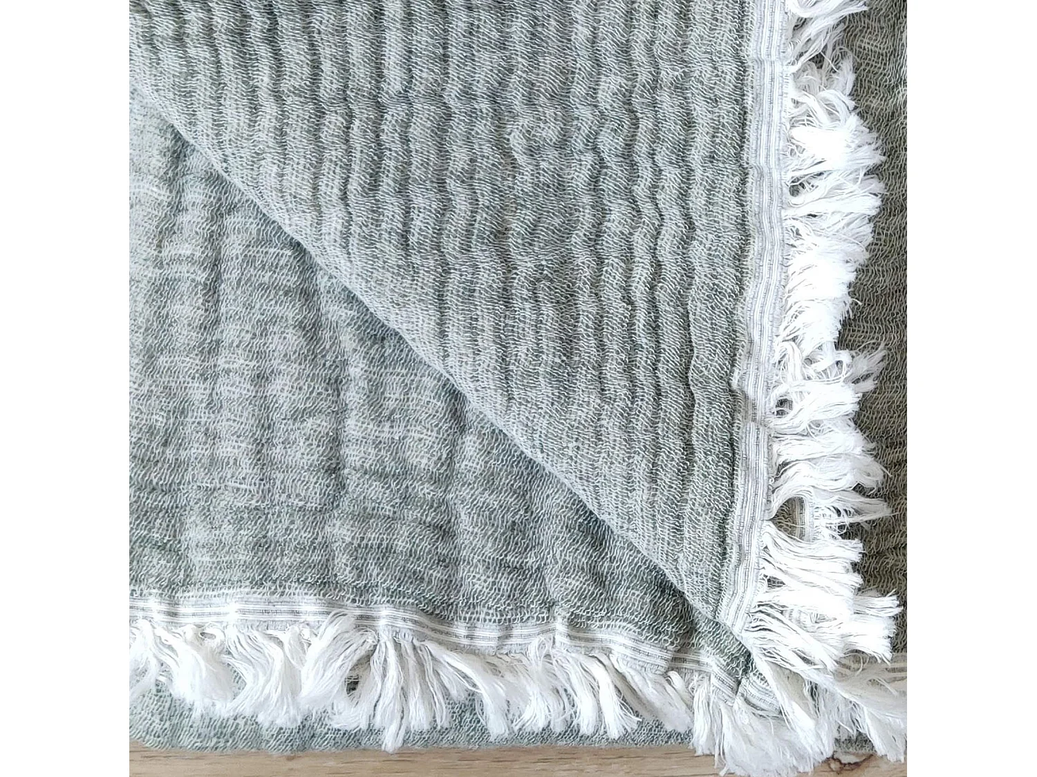 Plaid en gaze hivernale