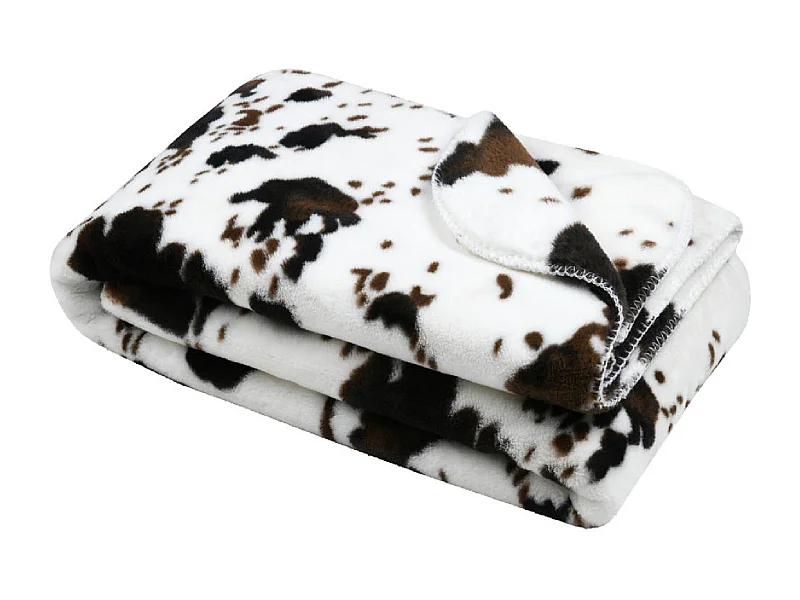 Plaid imitation peau de vache