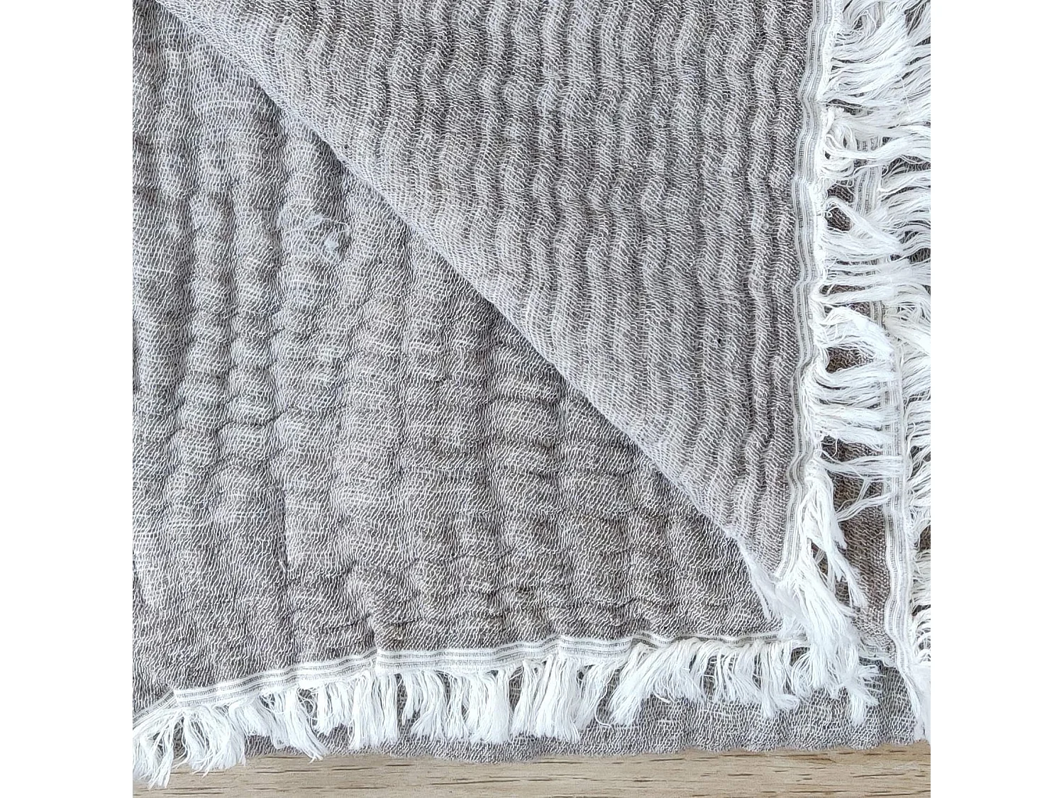 Plaid en gaze hivernale