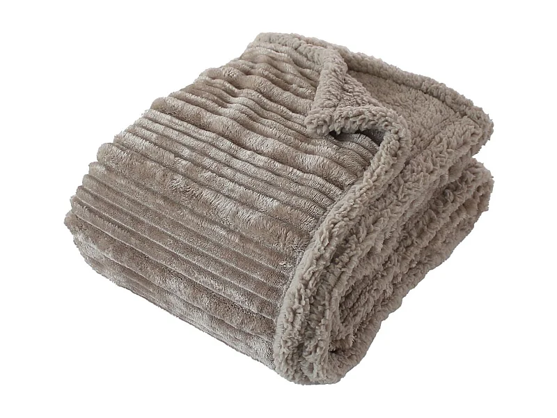 Plaid cotelé sherpa/flanelle