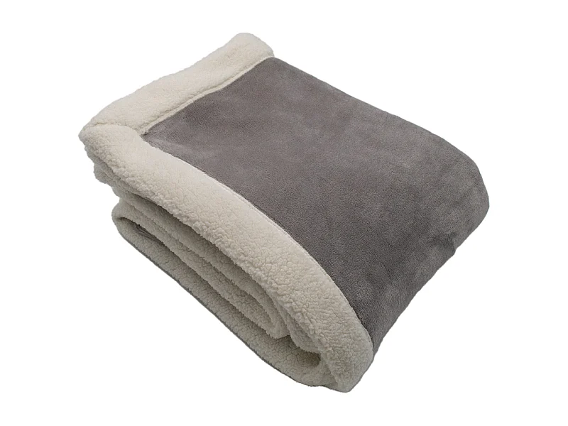 Plaid de microfibra con forro de sherpa 130 x 150 cm