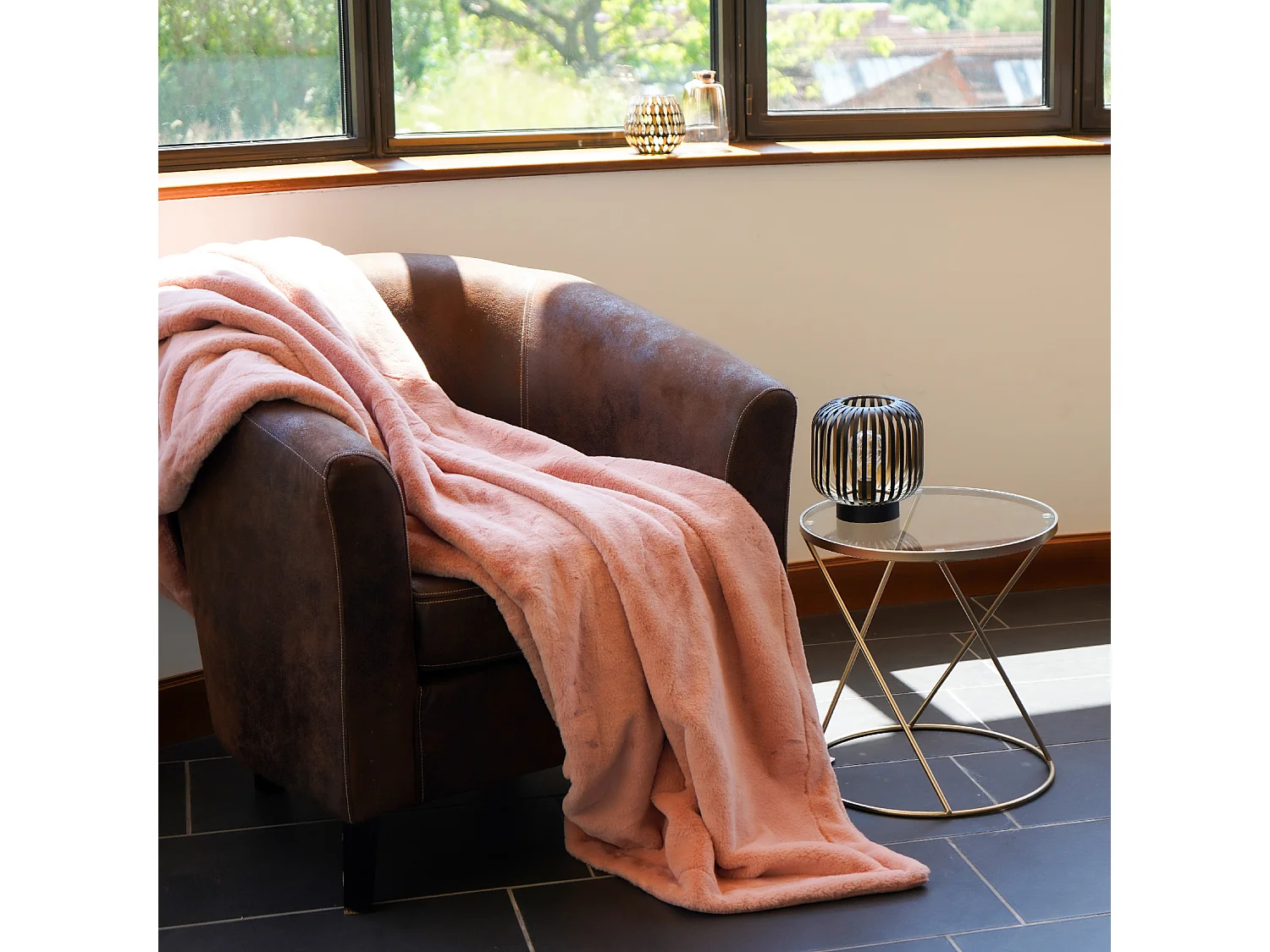 Plaid polaire double face