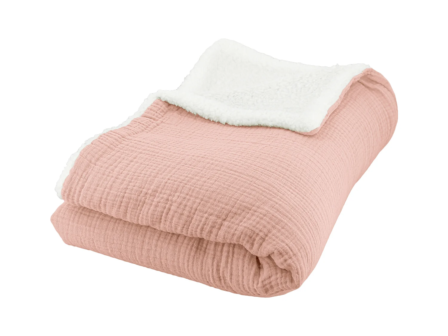 Plaid sherpa et gaze de coton