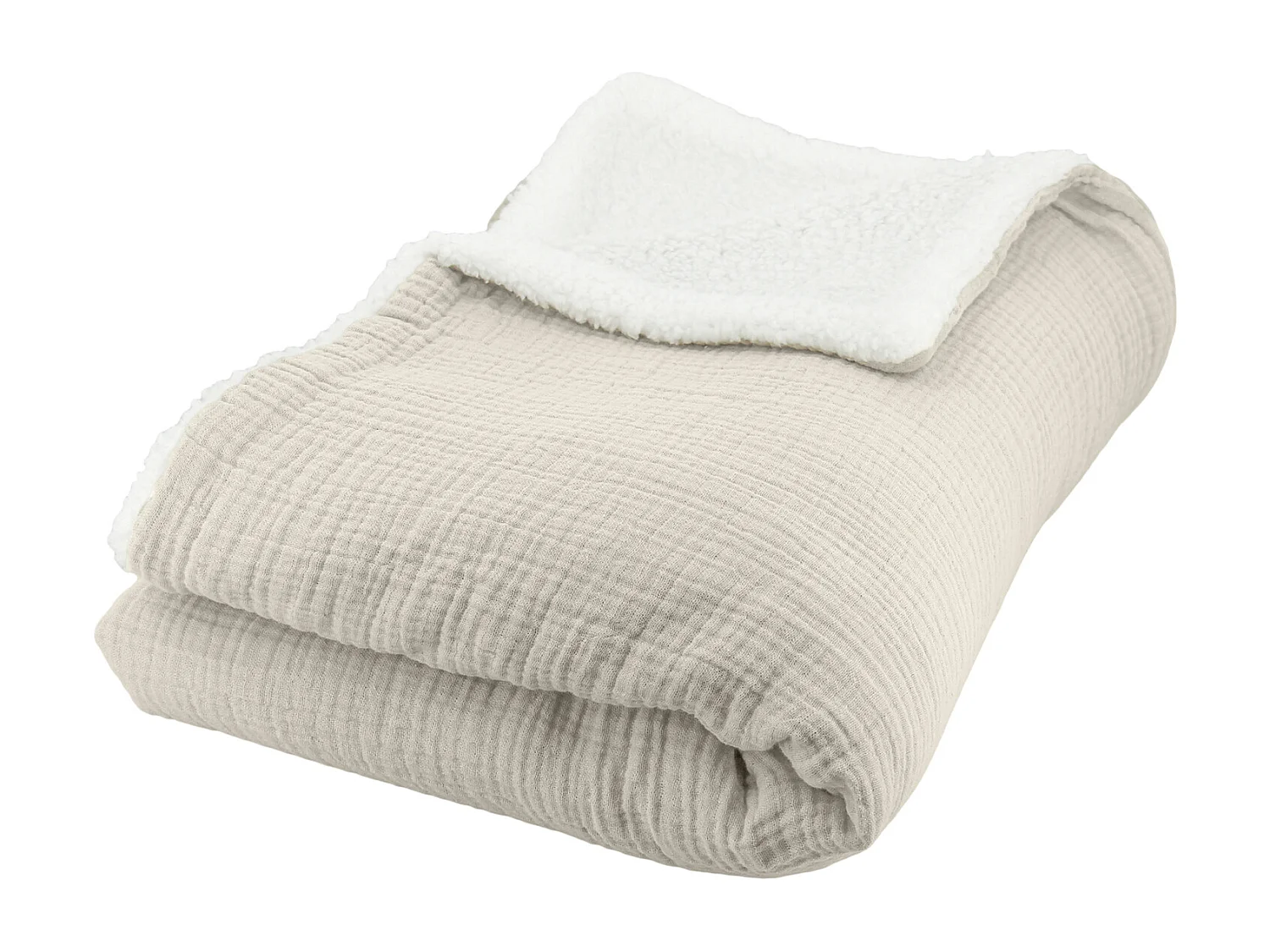 Plaid sherpa et gaze de coton