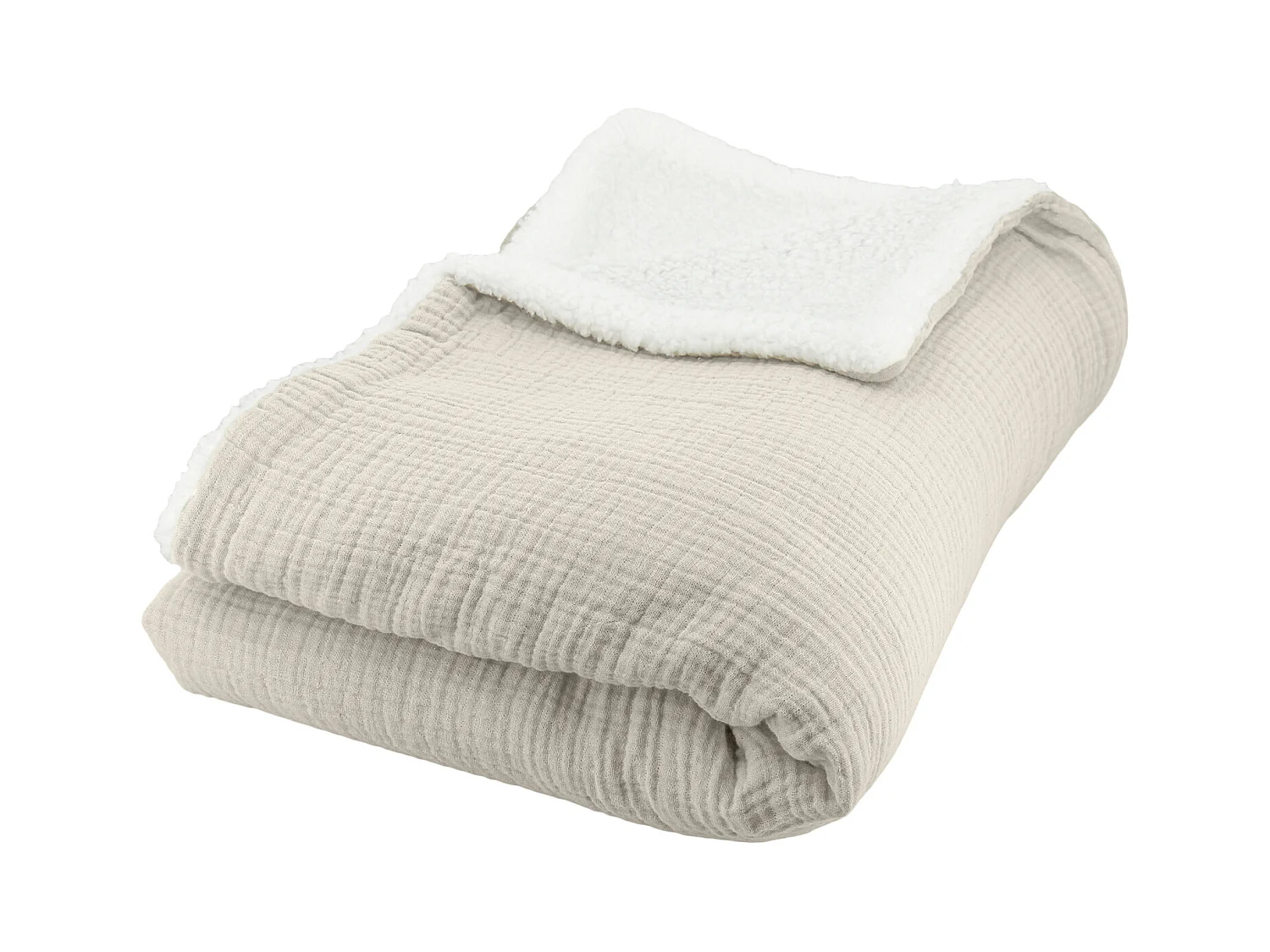 Plaid sherpa et gaze de coton