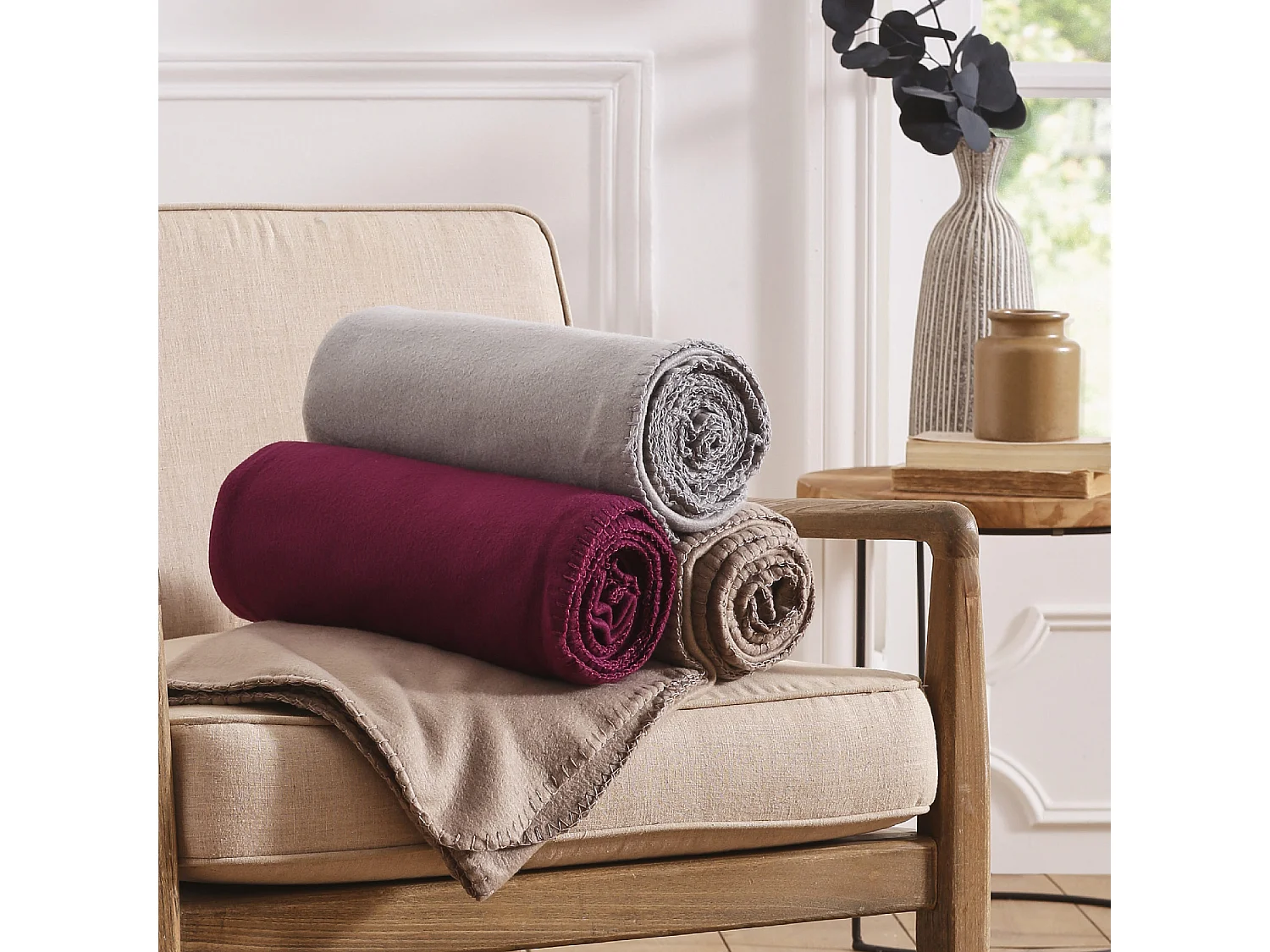 Plaid en polaire à point cheval