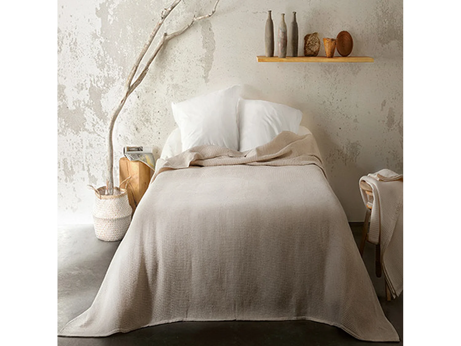 Plaid en nid d'abeille