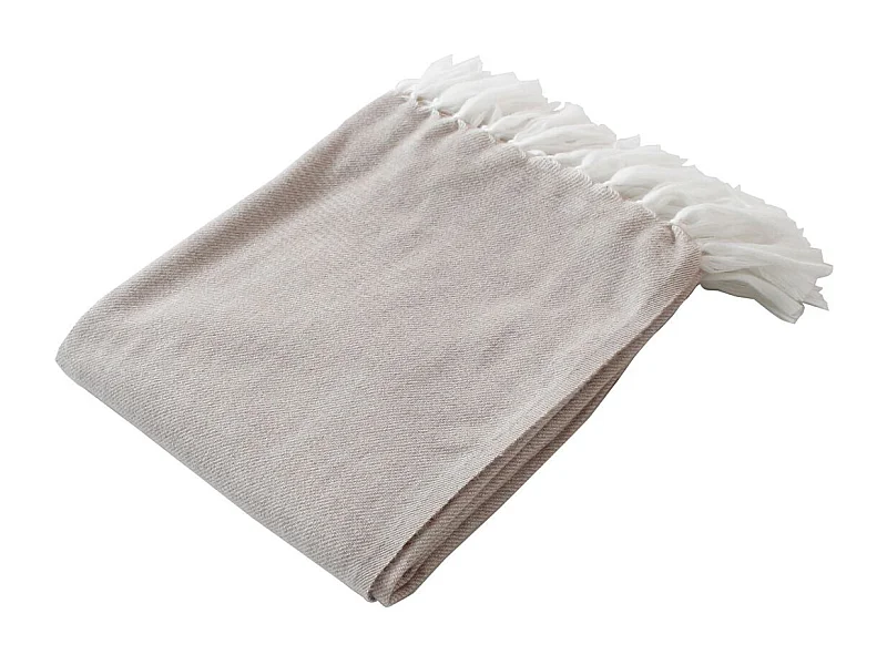 Jacquard-Decke mit langen Fransen 130 x 150 cm