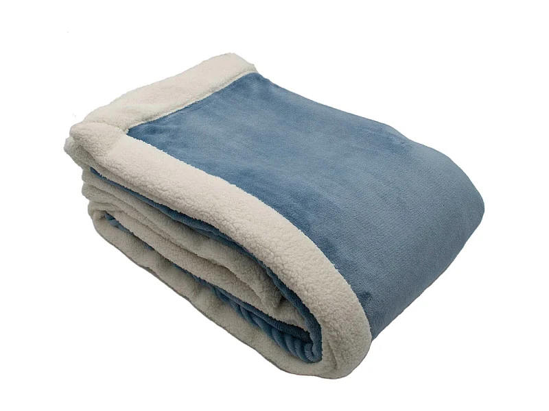 Plaid de microfibra con forro de sherpa 150 x 200 cm