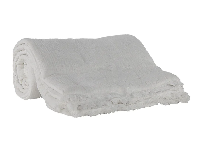 Plaid à franges en gaze de coton