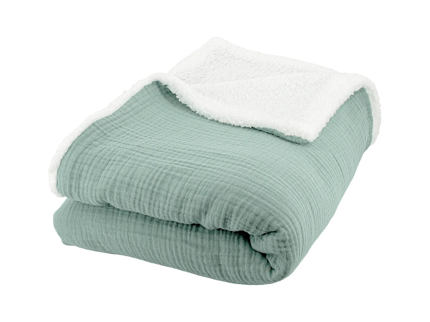 Plaid sherpa et gaze de coton