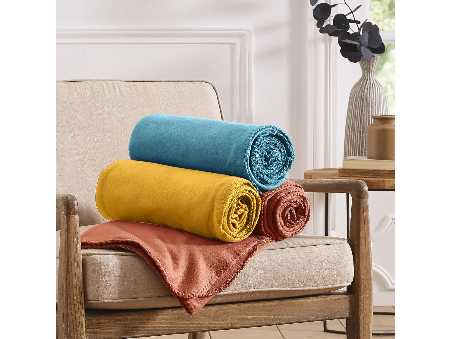 Plaid en polaire à point cheval