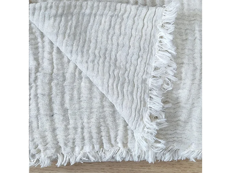 Plaid en gaze hivernale