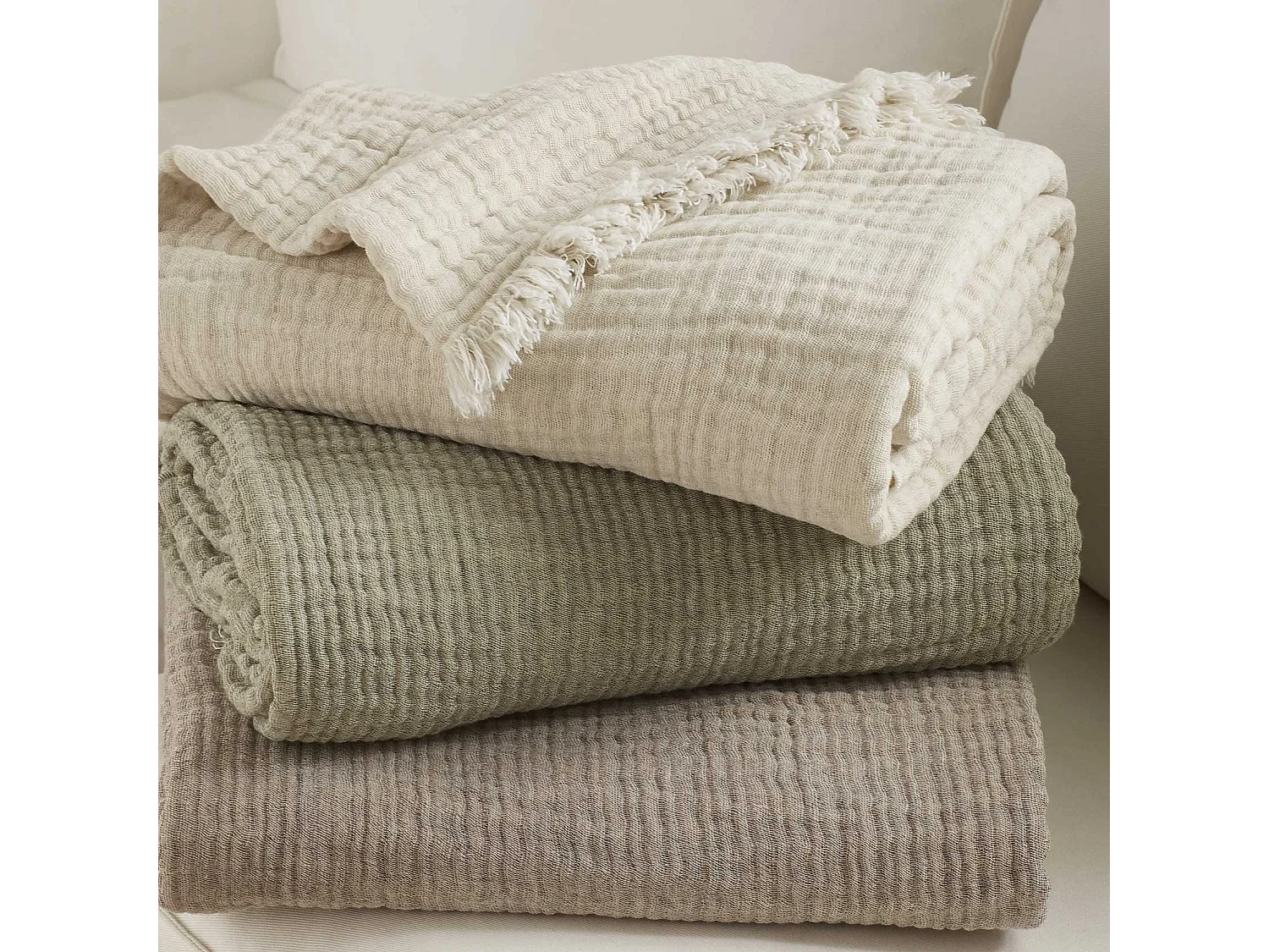 Plaid en gaze hivernale