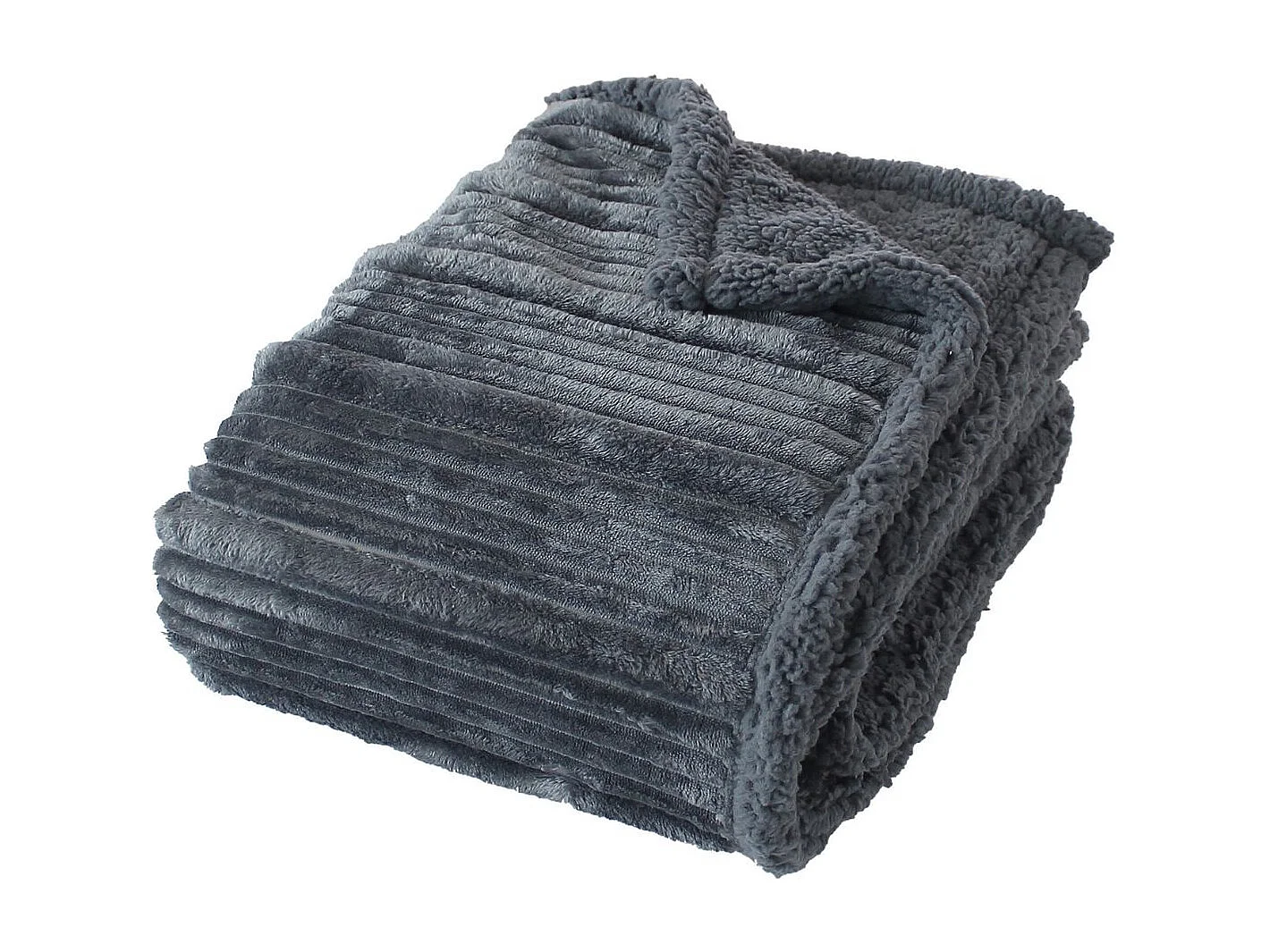 Manta de pana sherpa/franela 130 x 170 cm