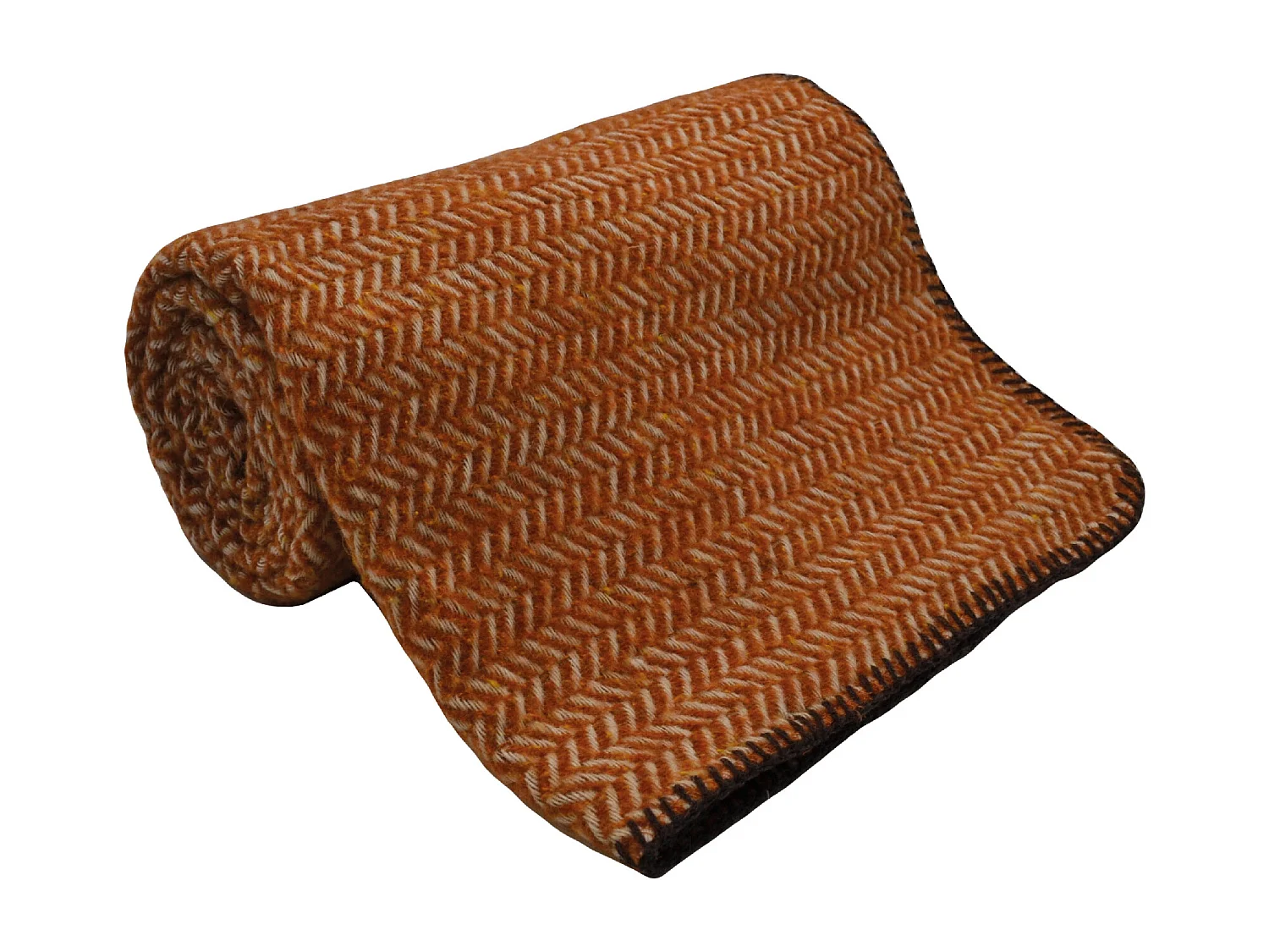 Plaid en laine avec motif chevron