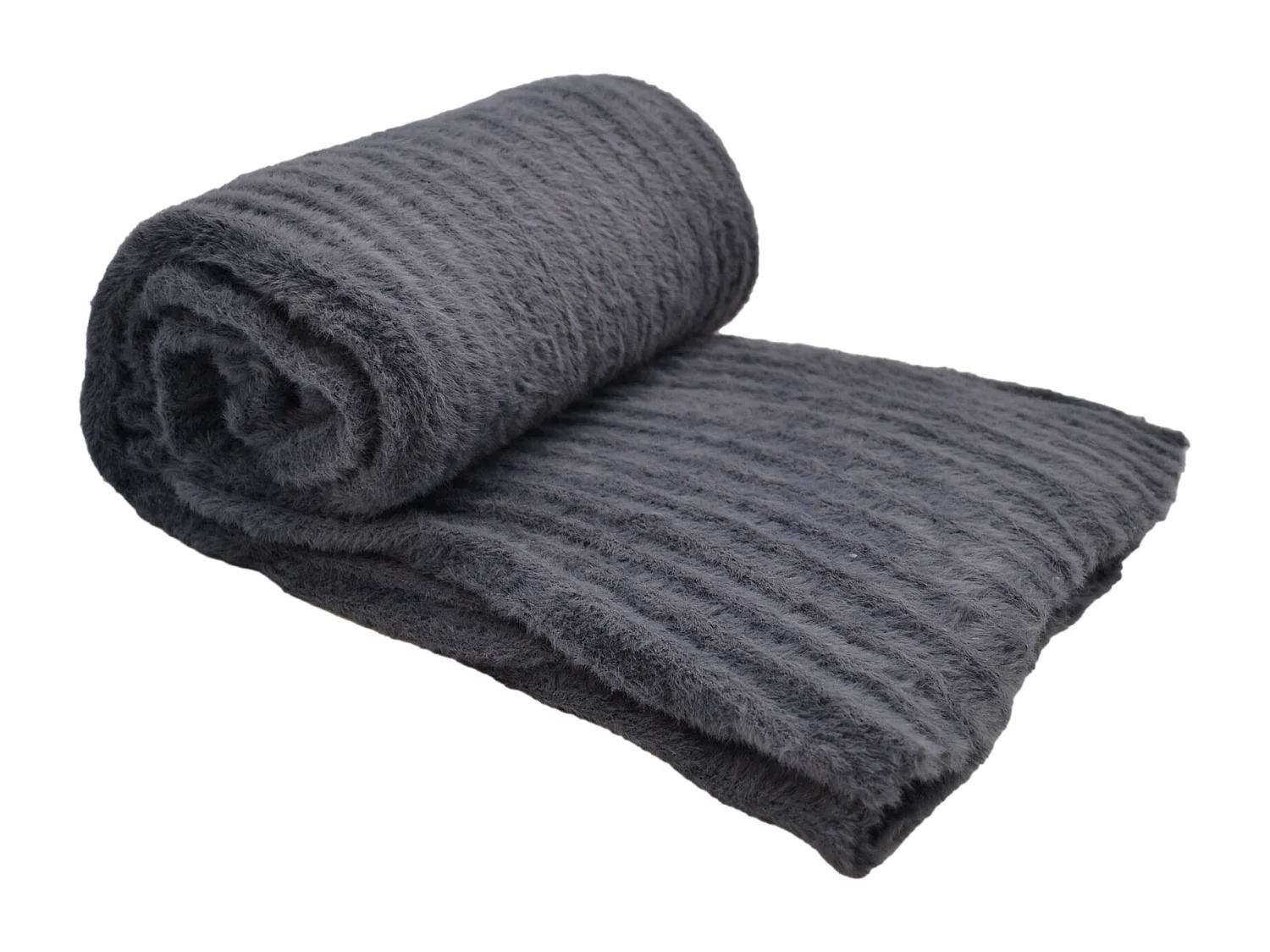 Plaid en maille effet côtelé